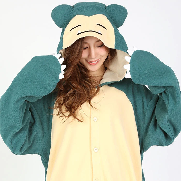 Pokemon Snorlax Kabigon Vellón Disfraz SAZAC Oficial Adulto Unisex Juegos con disfraces Japón Foto 4 de 4