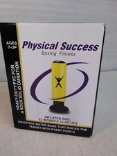 Physical Success Inflatable Punching Bag Yellow 62"x12"