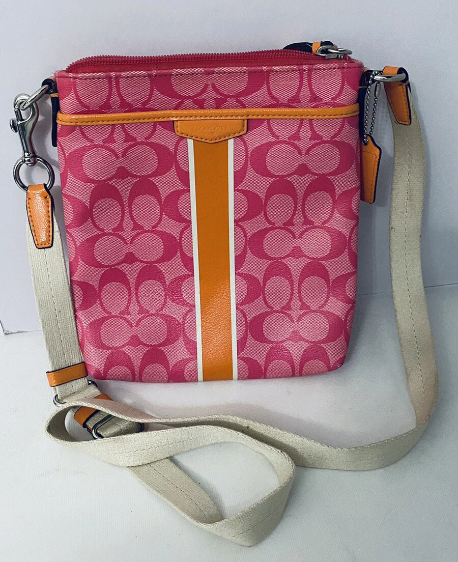 Pink coach crossbody purse hot sale
