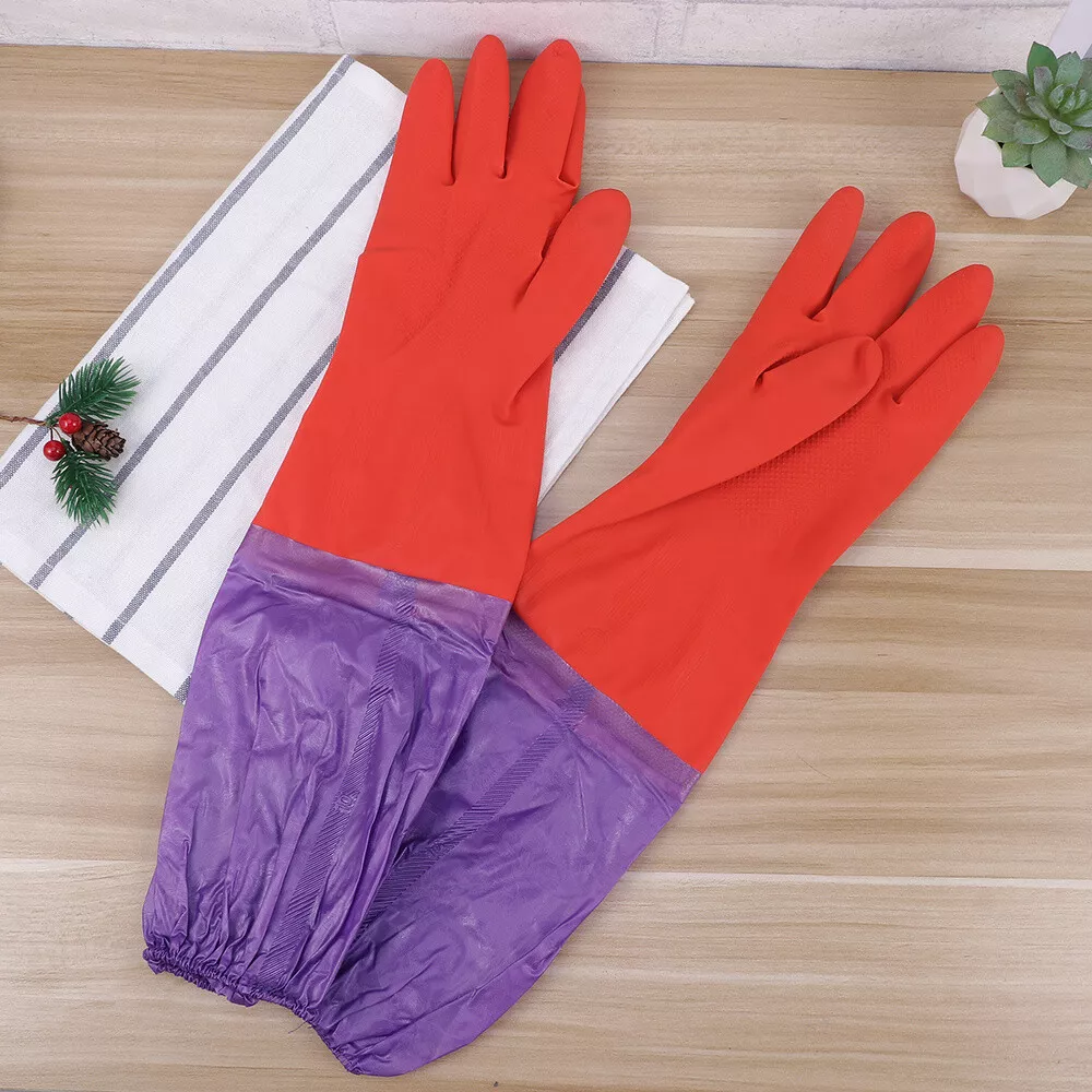 1 Pair aquarium gloves Cleaning Glove Elbow Length Household Glove