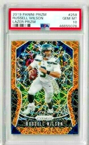 2019 Panini Prizm Russell Wilson Lazer Prizm PSA 10