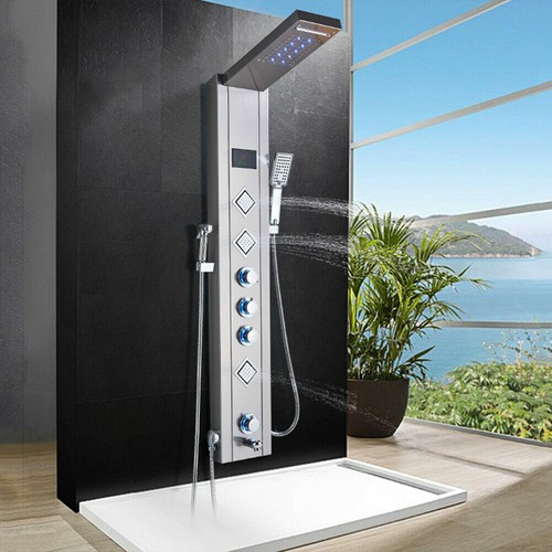 Pannello colonna doccia idromassaggio inox pioggia cascate led soffione doccia - Foto 250 di 250
