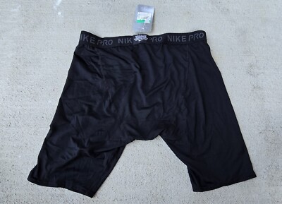 NEW Nike Pro Black Shorts Dri Fit Compression Briefs Cycling Bike Mens XL Y2K 