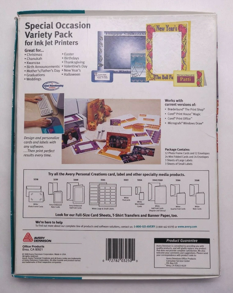 Avery Special Occasion Variety Pack - Inkjet - 36 Blank Greeting Cards & Labels - Image 2 of 4