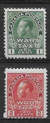CANADA , 1915 , GEORGE V , WAR TAX , MR1&2 , SET OF 2 STAMPS , PERF , M/H - Afbeelding 1 van 2