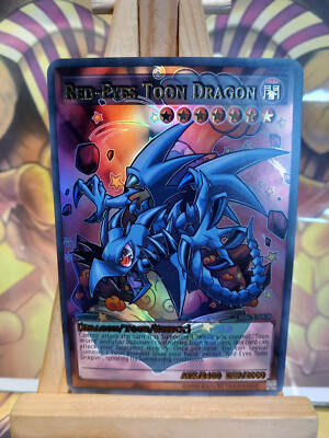Red-Eyes Toon Dragon ACG Waifu Karten Card Holo Anime Yug
