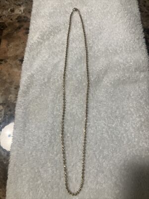 10k Solid Yellow Gold 2.9mm Moon Cut Ball Dog Chain 22 