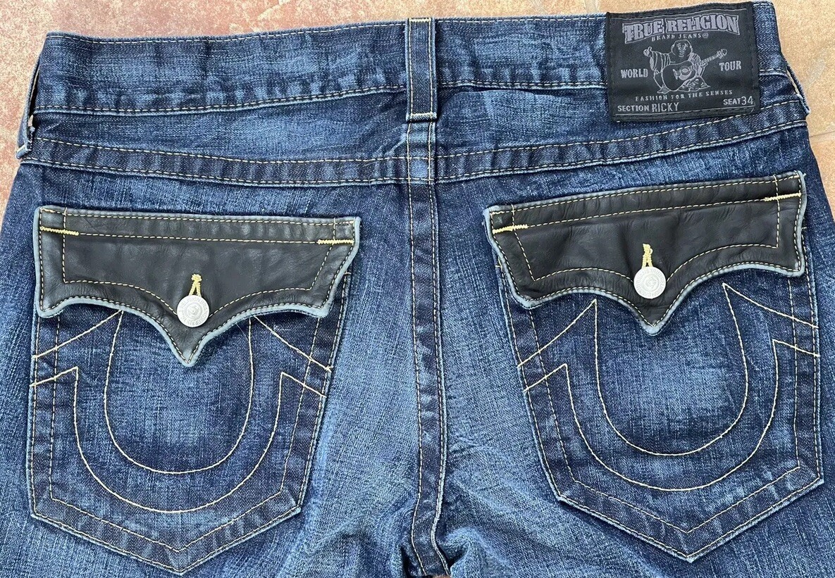 美品 TRUE RELIGION RICKY USA製 ジーンズ 濃紺 RICKY STRAIGHT JEAN - Dark Wash Muddy Waters | True Religion