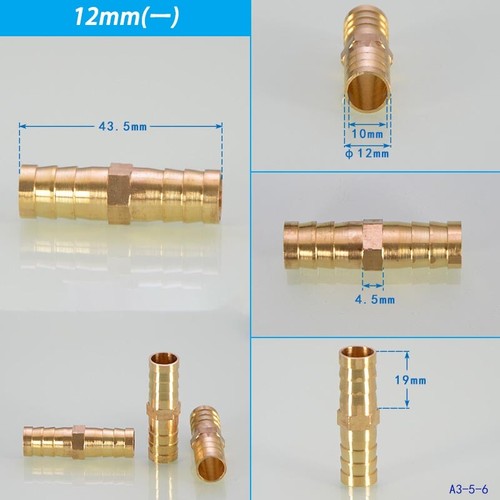 Brass T Piece Y Piece 4 WAY Joiner Fuel Hose Joiner Tee Connector Air Water Gas - Picture 10 of 30