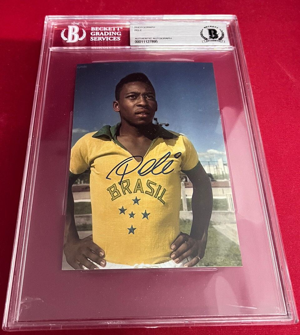 Pelé ペレ 直筆サイン ブラジル サインユニ 未開封 Beckett BAS PELE SIGNED BRAZIL 4X6 PHOTO ENCAPSULATED BECKETT BAS 2 | eBay