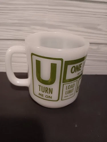 Vintage Milk Glass Street Sign Coffee Mug Coffee Cup Unique Gift Retro 60s 70s