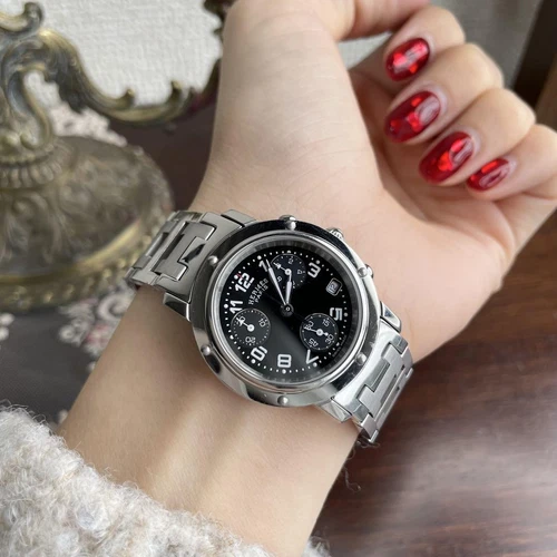HERMÈS Un favore per il lavoro autonomo HERMES Clipper cronografo CL.310 orologio donna