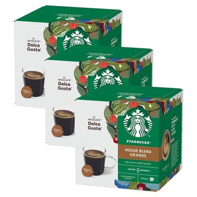 STARBUCKS House Blend Grande 3er Pack (3 x 12 Kapseln) DOLCE GUSTO Kaffeekapseln