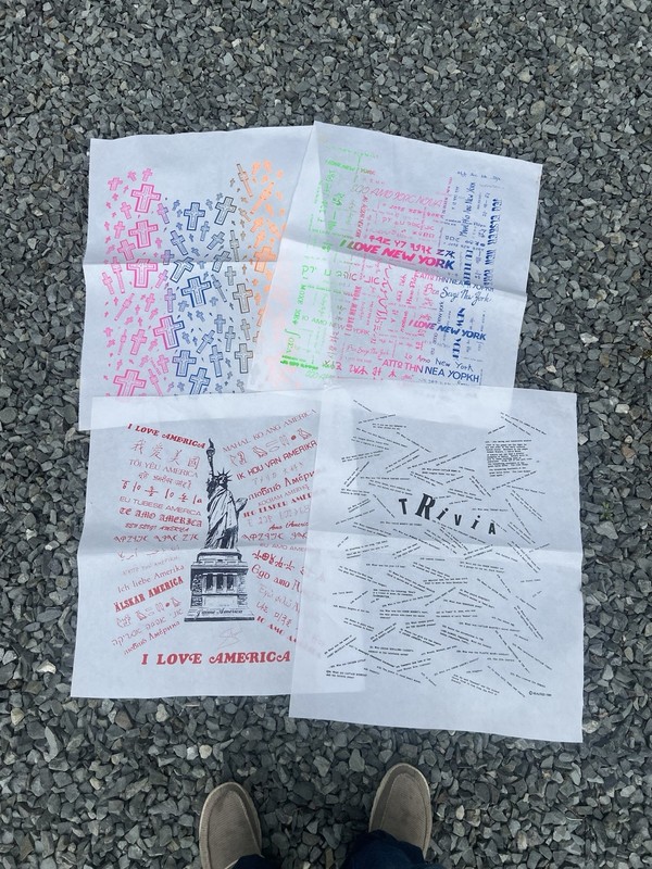 Lot 4 Vintage 1989 Realitees Iron On Transfers Trivia NY America Cross Decals