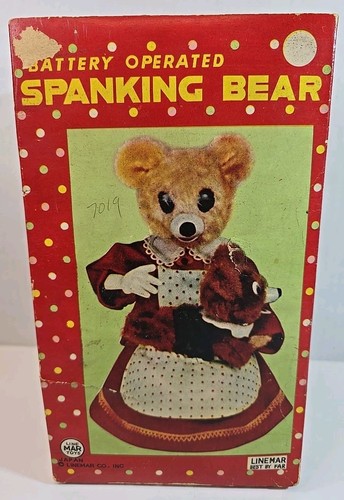 Vintage Spanking Bear Battery Operated Toy 1950's Tin litho Marx Line Mar Japan - Picture 2 of 13
