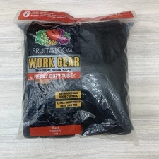 Fruit of the Loom Work Gear Tube Socks 6 Pack Black 2009 Heavy Duty Size 6-12