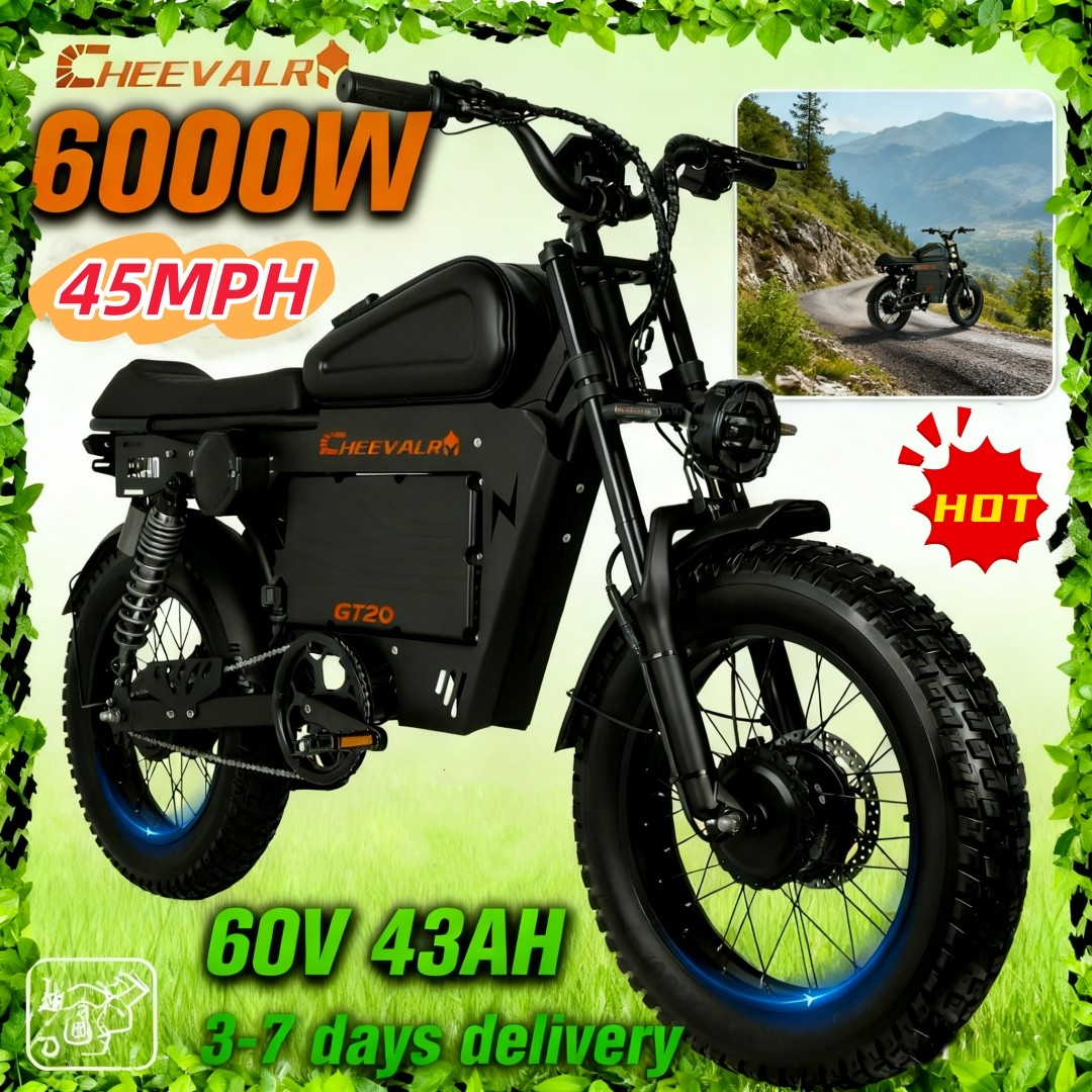 60V Peak 6000W 43Ah Electric Motorcycle Commuting Off-road Electric Dirt Bike US