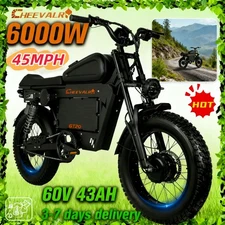 60V Peak 6000W 43Ah Electric Motorcycle Commuting Off-road Electric Dirt Bike US