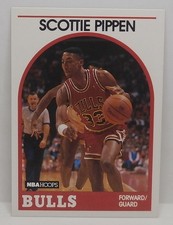 1989-90 Hoops #244 Scottie Pippen Chicago Bulls Basketball Card HALL OF  FAME