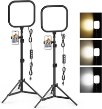 2Pack LED Video Light Kit,  15W Photography Lighting Kit, 78" Dimmable Studio Li