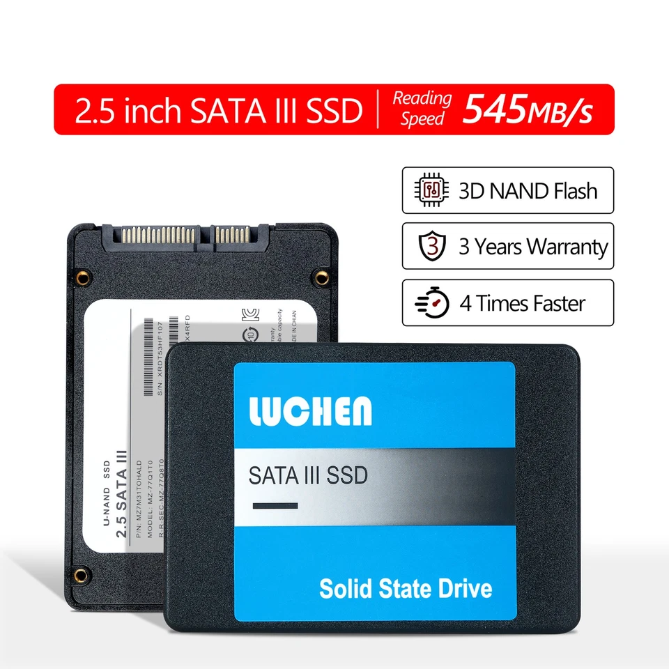 1/2/4TB SSD 2,5" Intern 545MB/s Lesen 530MB/s Schreiben 1920 TBW