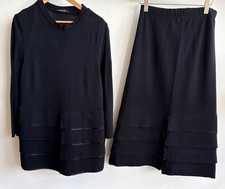 Heide Ost Kostüm - Set 2-tlg. schwarz Gr. M Rock und Oberteil Designer Lagenlook