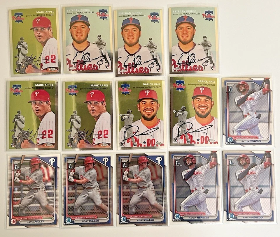 Lote de tarjetas Phillies (170) - Insertos, paralelos y toneladas de RC (de colección - presente) Foto 4 de 4