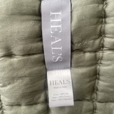 Heal's Silk Lightweight Double  Bedspread/ Throw Sage Green RRP £229 Excellent