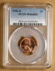 1956 D Lincoln Wheat Penny PCGS MS66RD