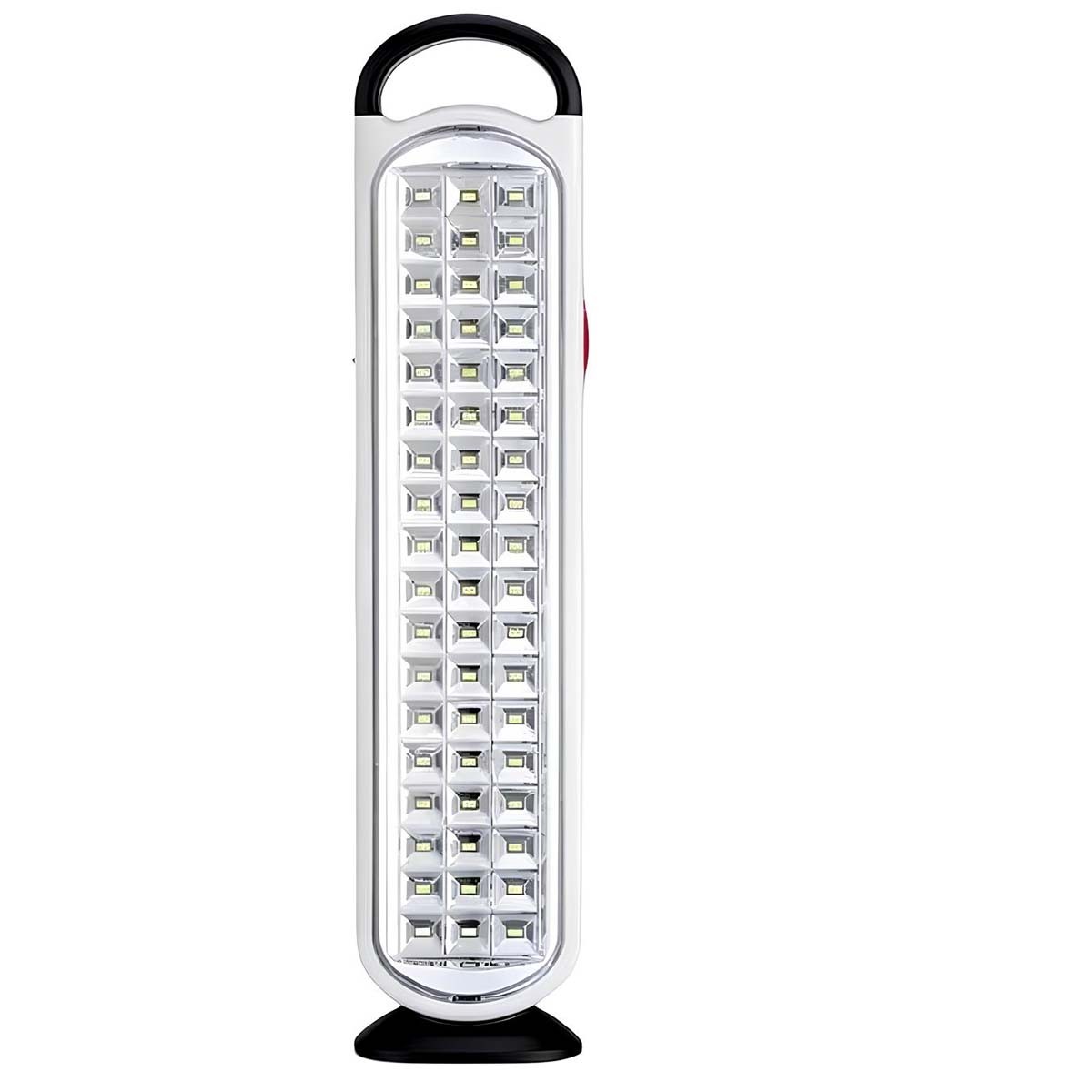 Lampe de secours 60 LED 60W Avizar noire pour éclairage intérieur de maison et camping