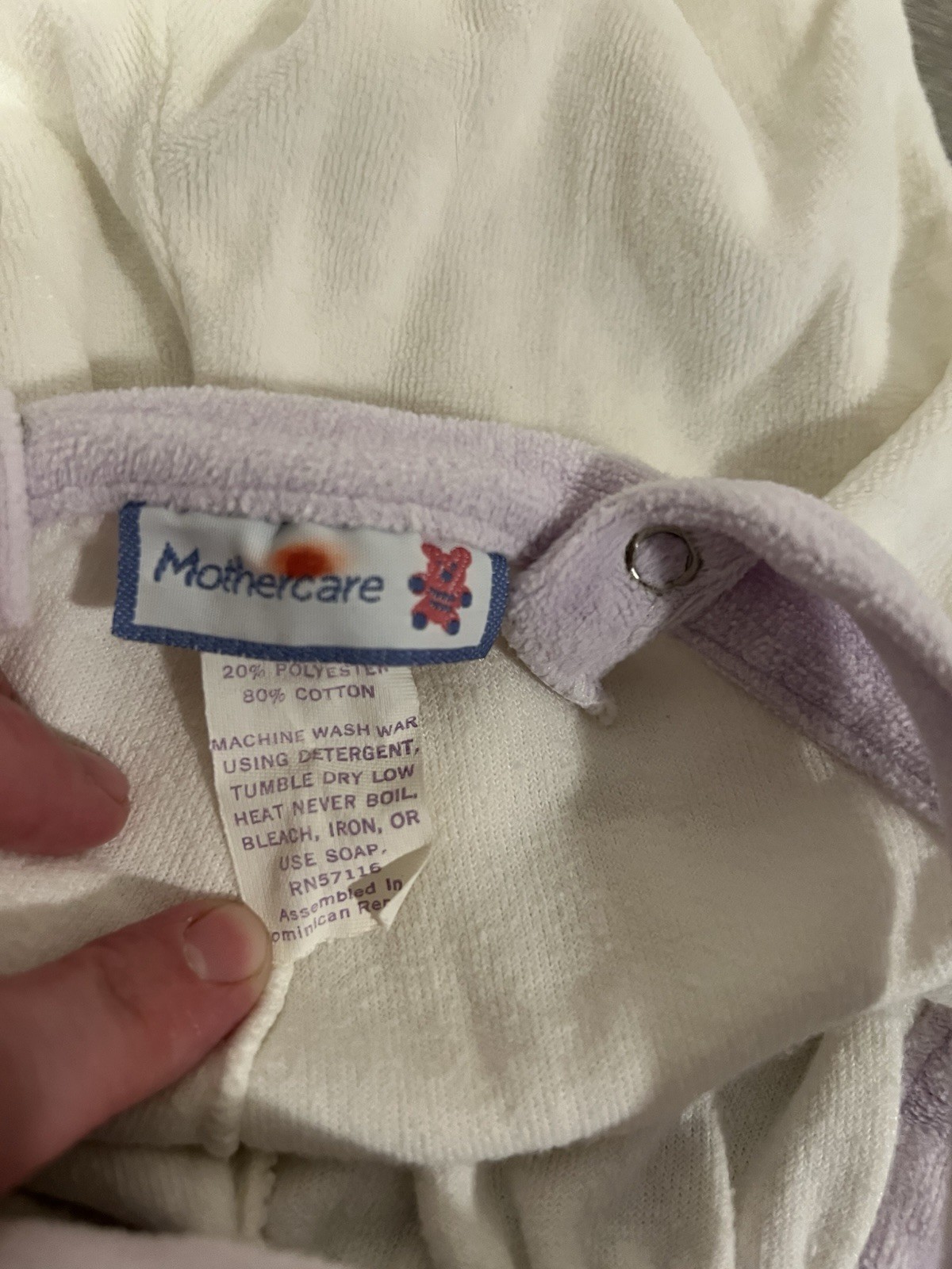 Mothercare Girls Overalls Purple White 0-6 Months Footed Anchor Heart  Vintage