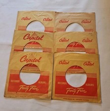 45 RPM 7" RECORD SLEEVES CO. SLEEVE 6 PACK SEE PHOTOS Capitol Records SLV340