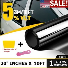 300CM Uncut Roll Window Tint Film 5 VLT 20" x 10ft Feet Car Home Office Glass