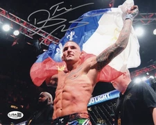 Dustin Poirier autographed signed inscribed 8x10 photo UFC JSA Max Holloway