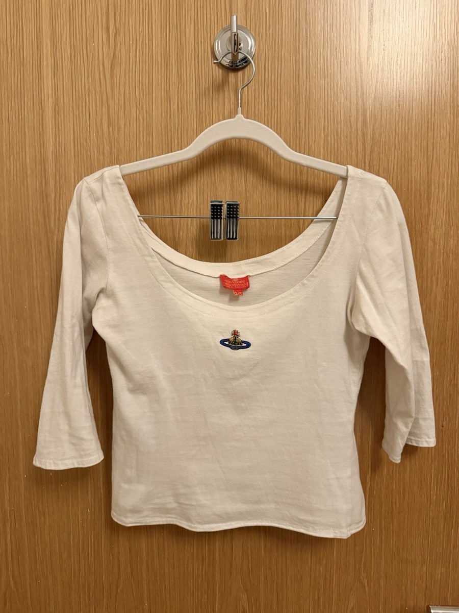Vintage 90s Made in England Vivienne Westwood 3/4 Sleeve Scoop