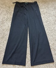 Lauren Ralph Lauren Dress Pants Women's SIZE 8 Black Wide Leg Zipper Pockets