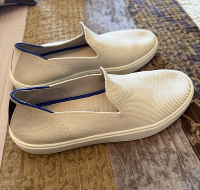 Rothy's The Original Slip On Sneakers Sand Beige Women's Size 9.5 Washable 