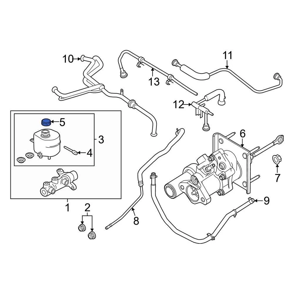 For Ford F-250 Super Duty 17-24 Ford Brake Master Cylinder Reservoir Cap - Image 4 of 4