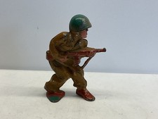 Barclay Soldier with Rifle Hunched Position RARE post WWII Era