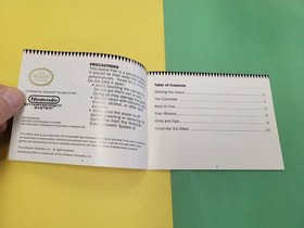 Original Nintendo NES Orb 3D Manual Instruction Booklet *ONLY*