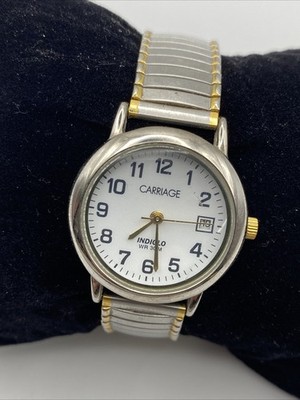 Timex Vintage Carriage Women's Watch Indiglo Stretch Band New Battery