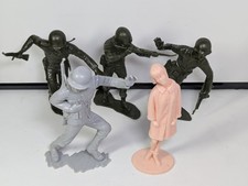 Lot of 5 1960s Louis Marx Plastic Army Men 6"  Campus Cuties Lodge Party