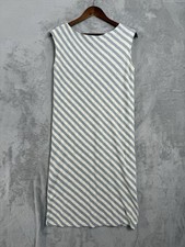 Gap Stripe Muscle Midi Dress, Gray/White STRIPE SZ XS