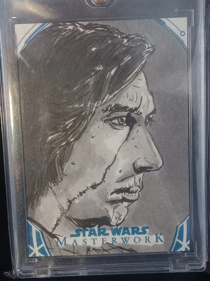 2019 Topps Star Wars Masterwork 1/1 Kylo Ren Sketch Card By Allen Grimes Art - Image 2 of 3