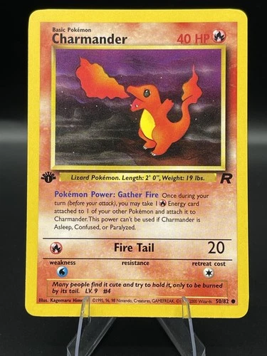 (NM) Charmander 1st Ed Team Rocket 50/82 Pokemon TCG Card 327a-34