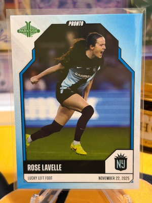 #ad Rose Lavelle 2025 Parkside NWSL Pronto Lucky Left Foot Blue 2 Gotham #199 $149.99