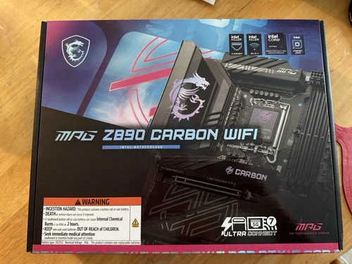 MSI MPG Z890 Carbon WiFi LGA 1851 ATX Motherboard, WiFi 7, Thunderbolt4,DDR5 NEW