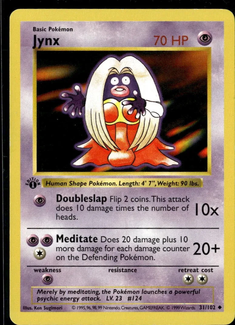 Jynx 1999 Base Set Uncommon 1st Edition #31/102