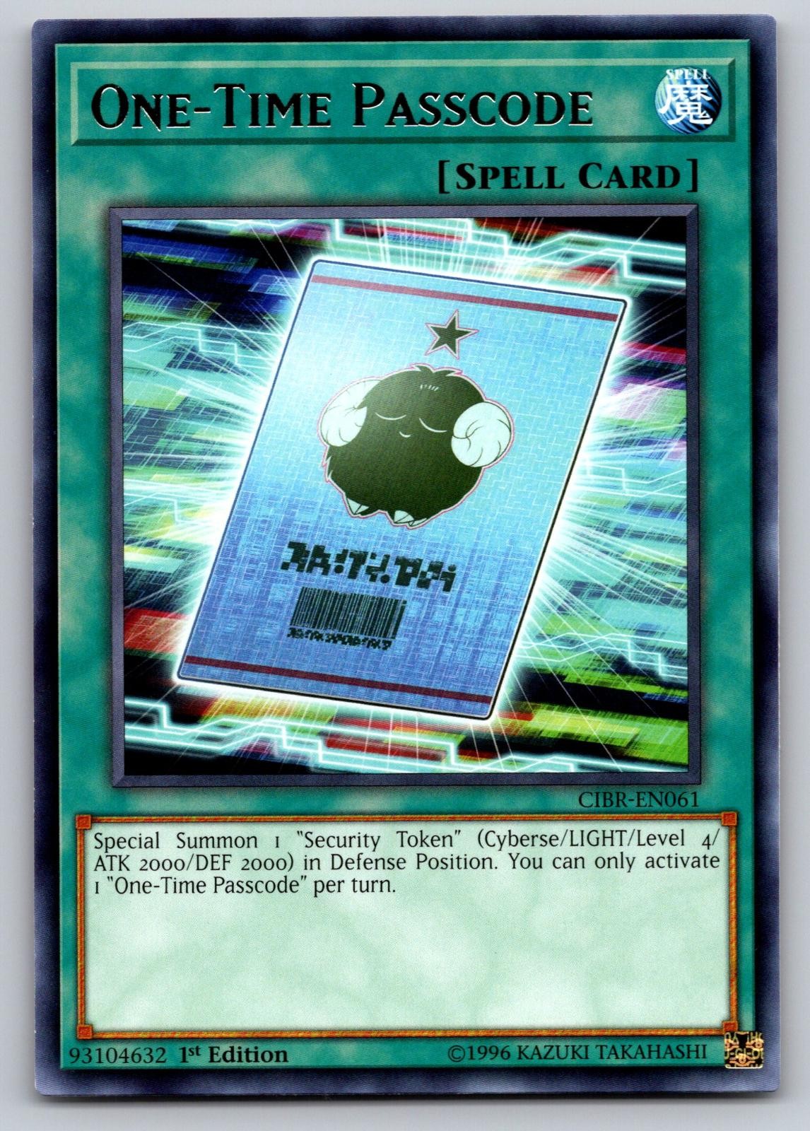 One-Time Passcode CIBR-EN061 Rare Circuit Break Yu-Gi-Oh 1st Edition LP