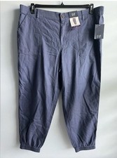 New Gap Ladies Twill Jogger Size XXL Blue Indigo Retail; 69.95
